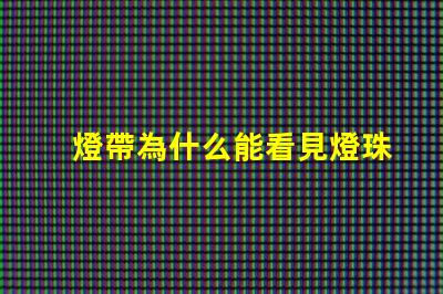 燈帶為什么能看見燈珠亮 燈日為什么能看見